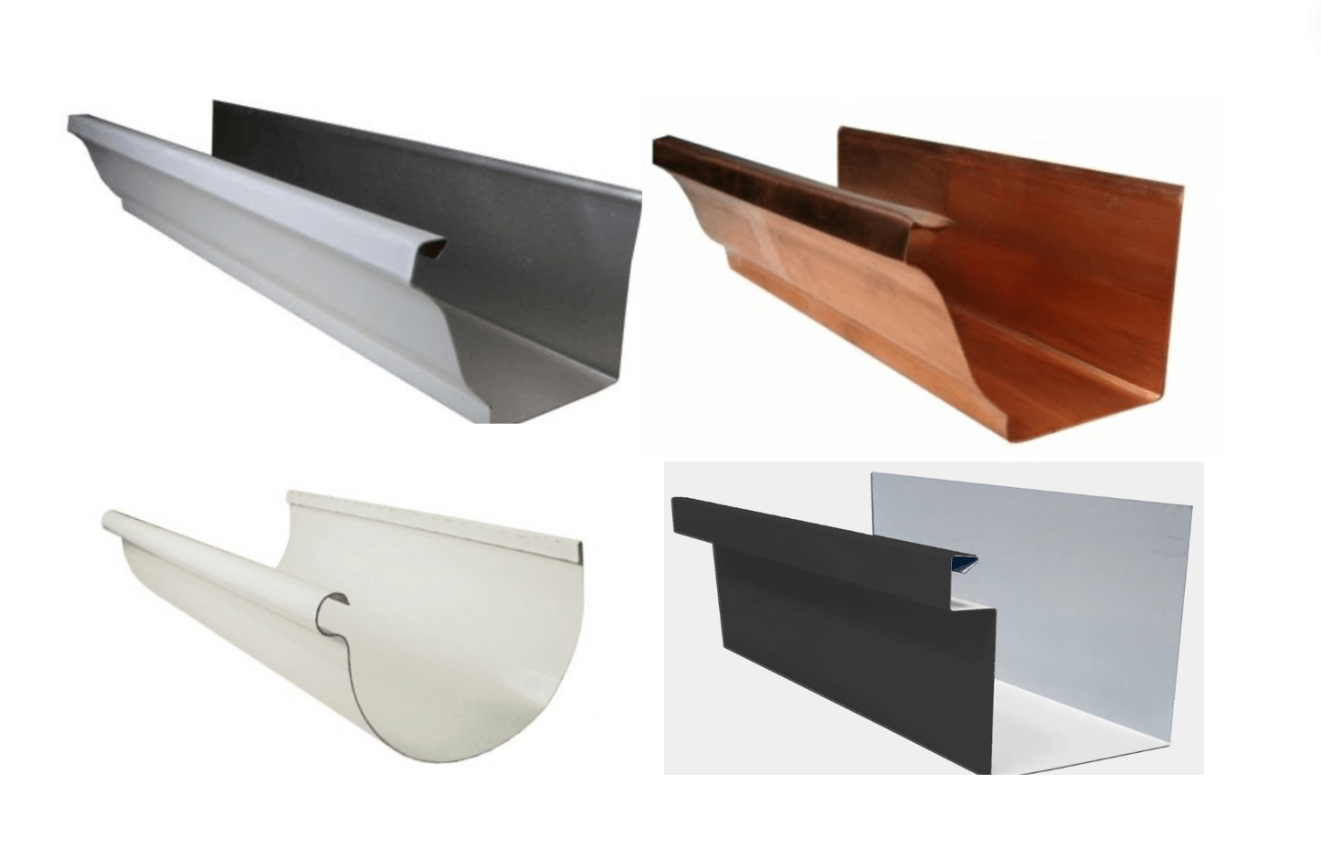 Gutter types and materials