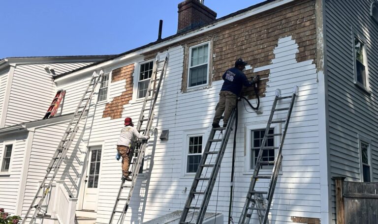 TINOS Inc exterior painting services in North Shore MA