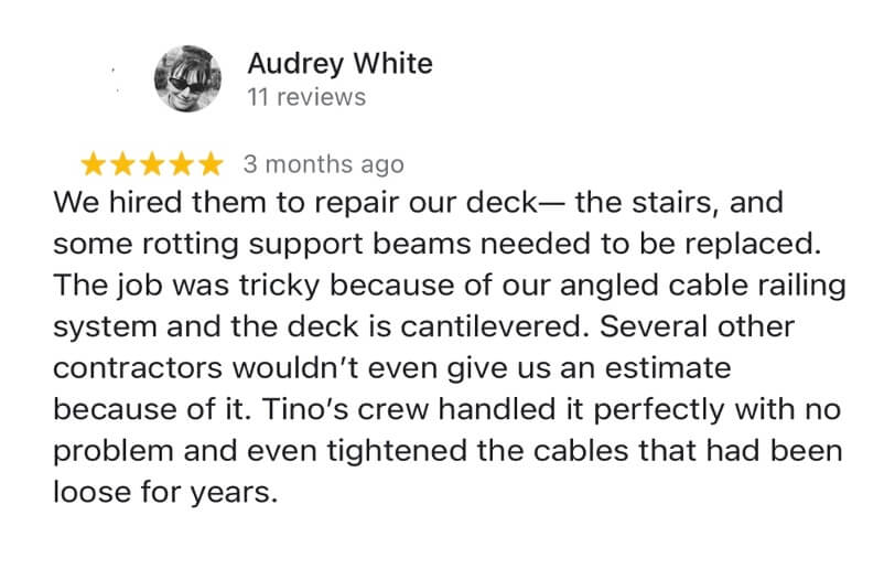 Decking Project customer review