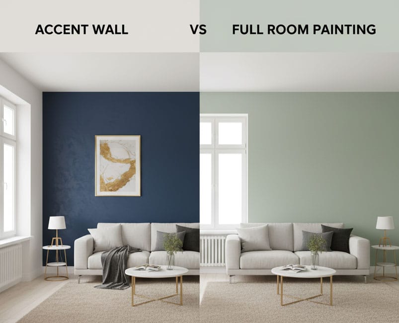 Accent-Walls-vs-Full-Room-Painting Project