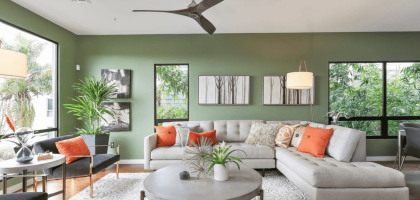 Earthy Greens living room painting Earthy Greens living room painting