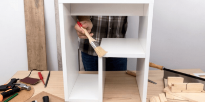 Priming and Painting (or Staining) cabinet