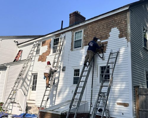 TINOS Inc exterior painting services in North Shore MA