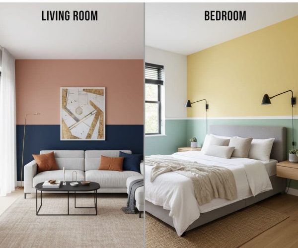 Two-Tone-Living-Rooms-Bedrooms-Interior-Painting